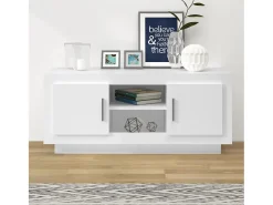 Stephen Mueble para TV madera contrachapada negro 102x35x45 cm