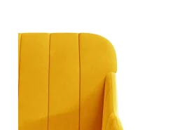 Streetsboro Sillón de terciopelo amarillo 63x76x80 cm