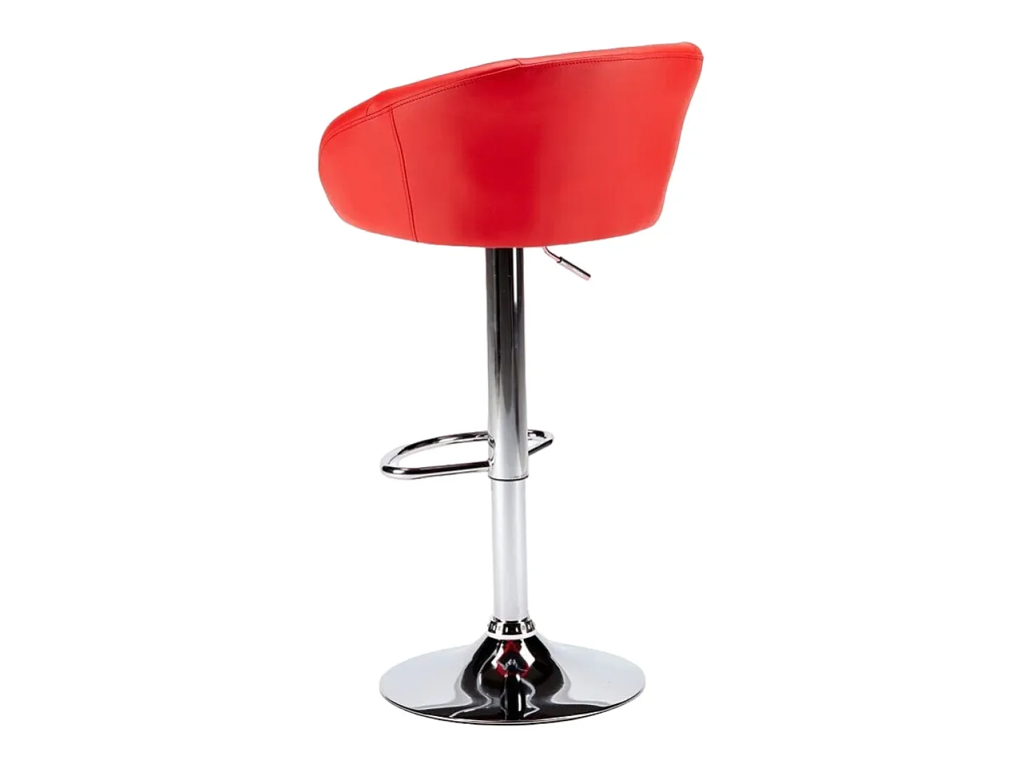 Taburete bar y cocina de cuero polipiel Chesterfield Diseño Tucson - Rojo