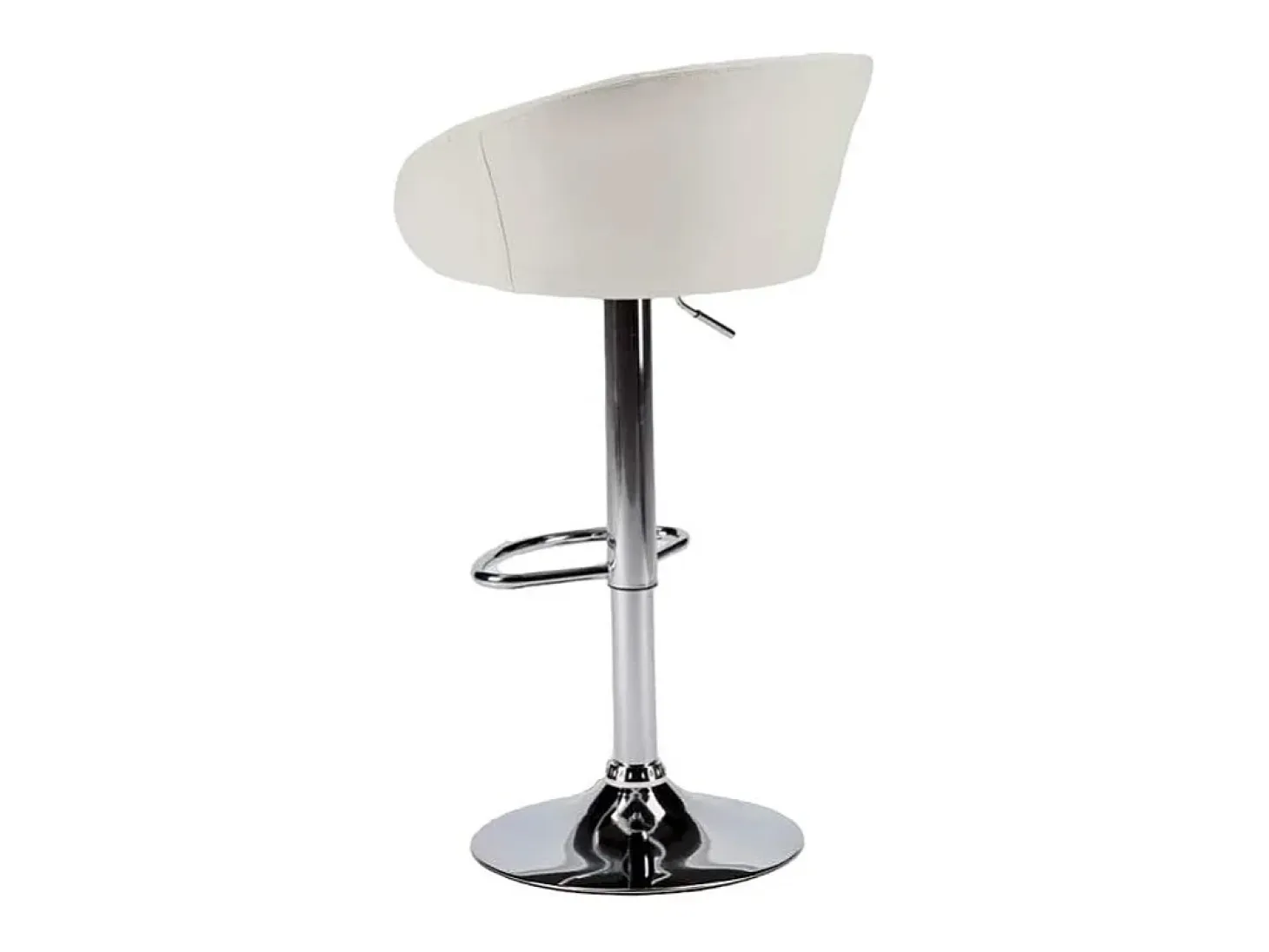 Taburete bar y cocina de cuero polipiel Chesterfield Diseño Tucson - Blanco
