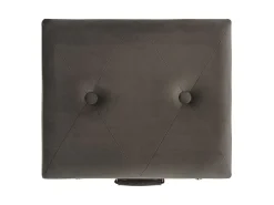 Taburete de almacenamiento de terciopelo gris de 40 cm