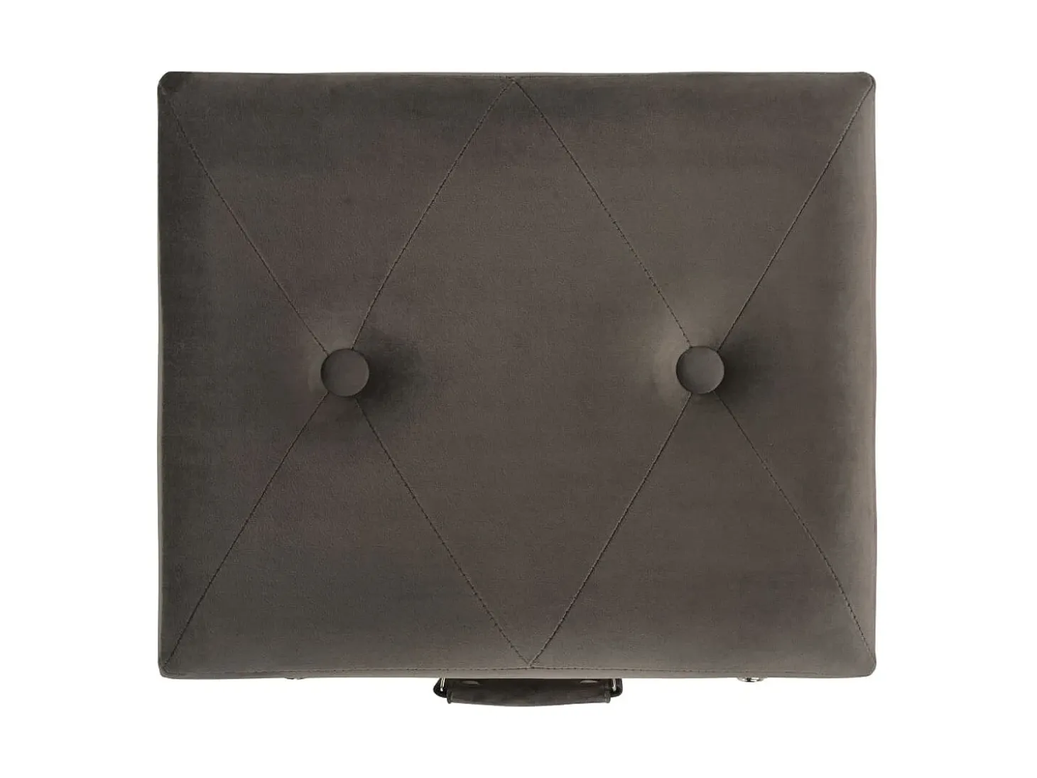 Taburete de almacenamiento de terciopelo gris de 40 cm