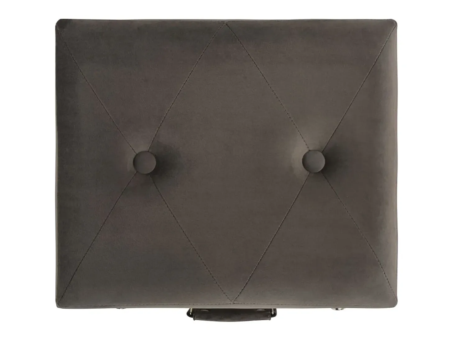 Taburete de almacenamiento de terciopelo gris de 40 cm