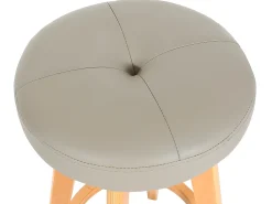Taburete de bar Boras (juego de 2) giratorio, taupe, patas claras