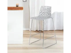 Taburete de bar de diseño Grand Soleil 64cm Mini Spider - Gris