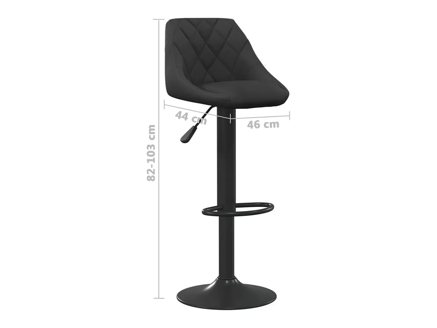 Taburete de bar de terciopelo negro