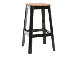 Taburete de bar diseño negro A75cm NICK