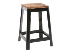 Taburete de bar diseño negro A65cm NICK