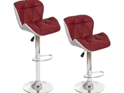Taburete de bar MCW-A92, burdeos