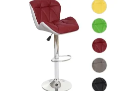 Taburete de bar MCW-A92, burdeos