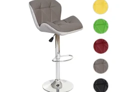 Taburete de bar MCW-A92, gris topo
