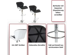 Taburete de bar MCW-A92 (set de 2), verde