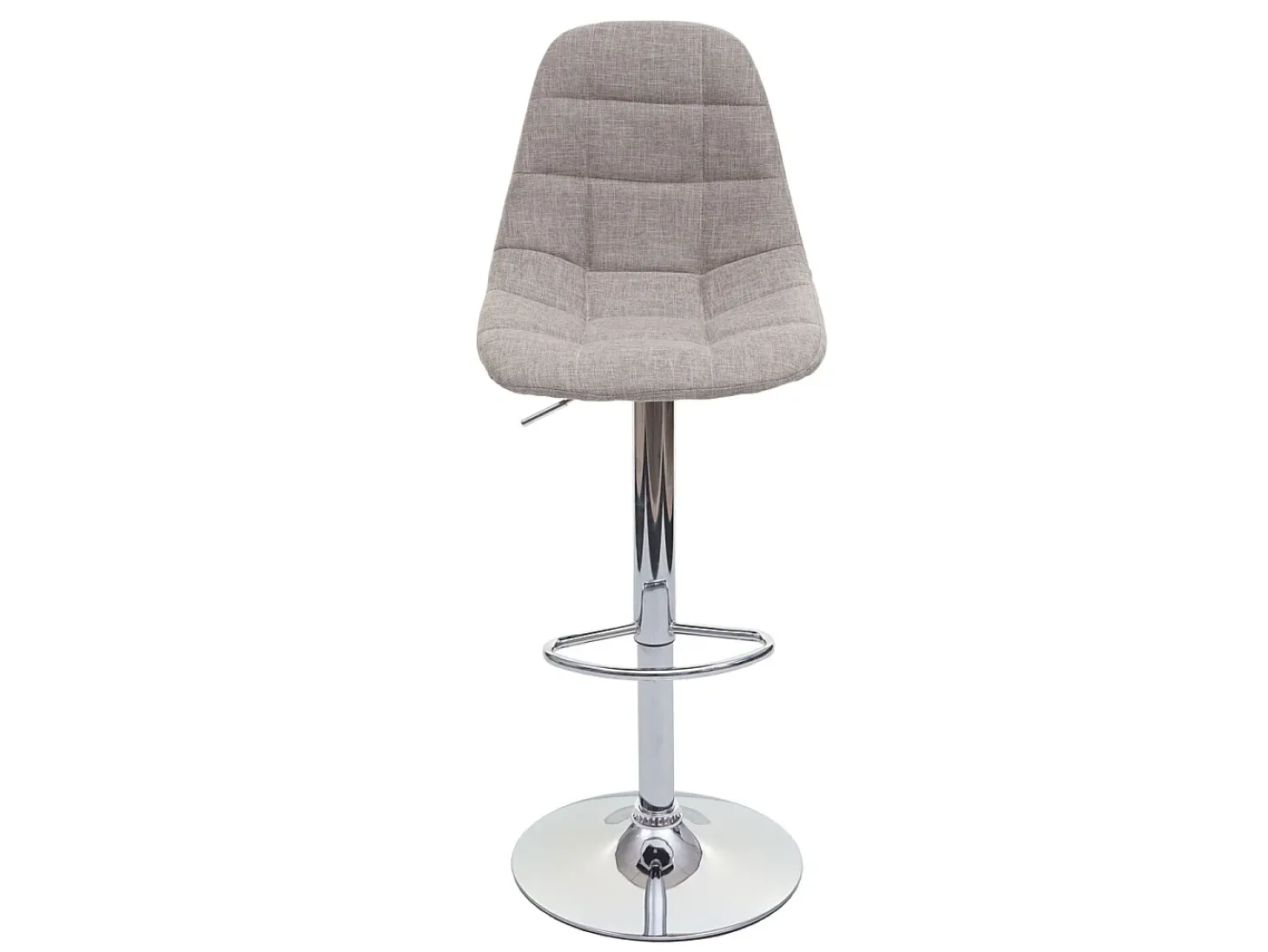 Taburete de bar MCW-A67 (set de 2), gris crema, textil