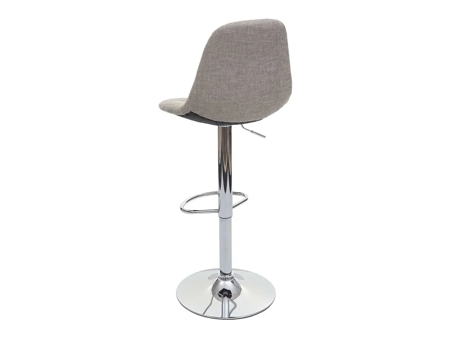 Taburete de bar MCW-A67 (set de 2), gris crema, textil