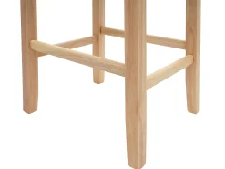 Taburete de bar MCW-C33, gris mate, patas claras, imitación de cuero