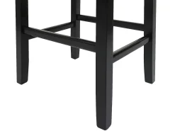 Taburete de bar MCW-C33 (juego de 2), imitación de ante, patas oscuras, tela/textil