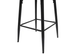 Taburete de bar MCW-H93, imitación de cuero crema-beige