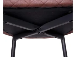 Taburete de bar MCW-H79, tela/textil marrón