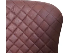 Taburete de bar MCW-H79, tela/textil marrón