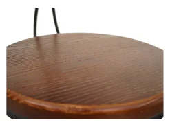 Taburete de bar MCW-N18 (juego de 2), marrón, estructura negra