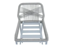 Taburete de bar MCW-O21 (set de 2), gris claro, cojín topo