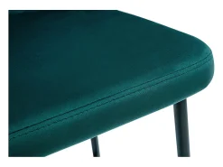 Taburete de bar moderno terciopelo azul petróleo 78 cm DALLY