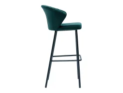 Taburete de bar moderno terciopelo azul petróleo 78 cm DALLY