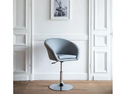 Taburete de bar polipiel gris GABIN - HAPPY GARDEN