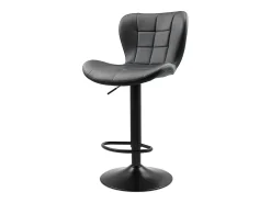 Taburete de Bar SucceBuy, Lote de 4, Silla de Bar Moderna en Piel de PU, Asiento de Cocina Giratorio, Altura Ajustable, con Respaldo Y Reposapiés, Negro