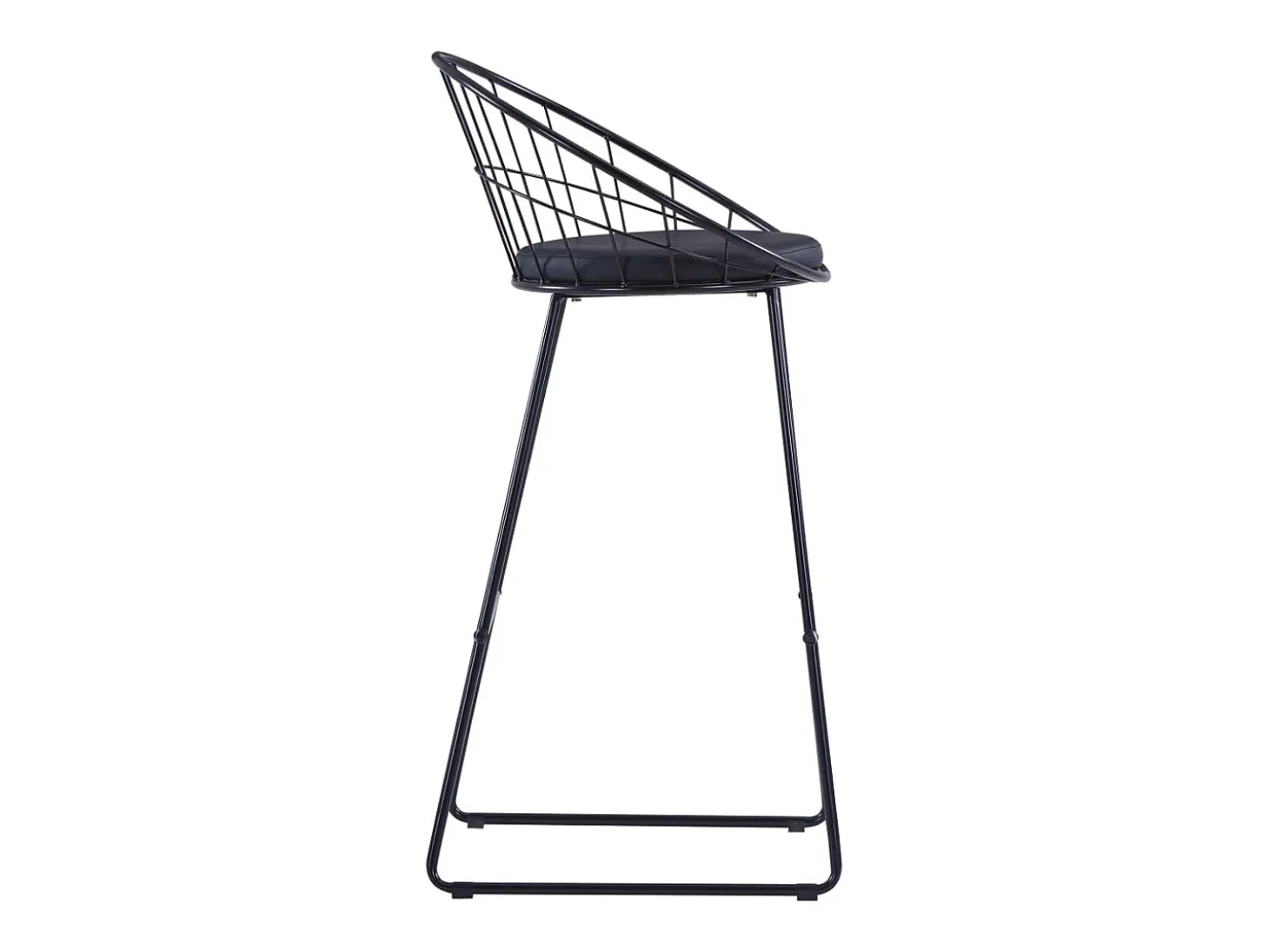 Taburete de barra de cocina 2 unidades cuero sintético negro