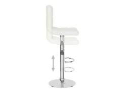 Taburete de cocina cuero sintético blanco