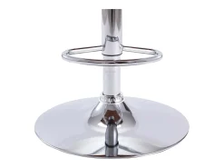 Taburete de cocina cuero sintético blanco