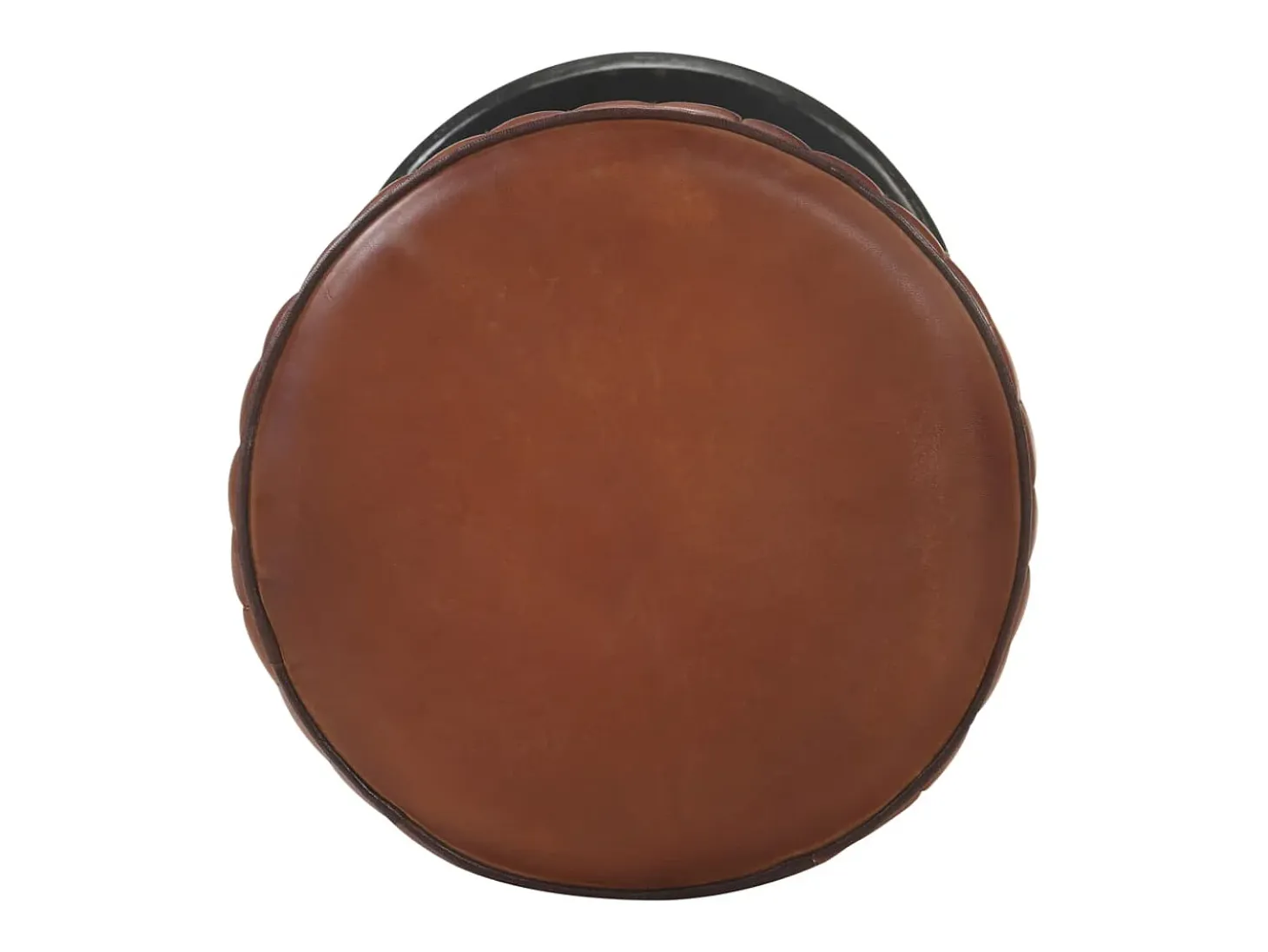 Taburete de cocina de cuero auténtico marrón