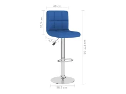 Taburete de cocina de tela azul