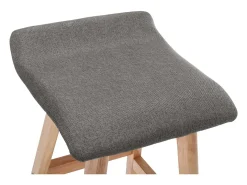 Taburete de cocina de tela gris oscuro