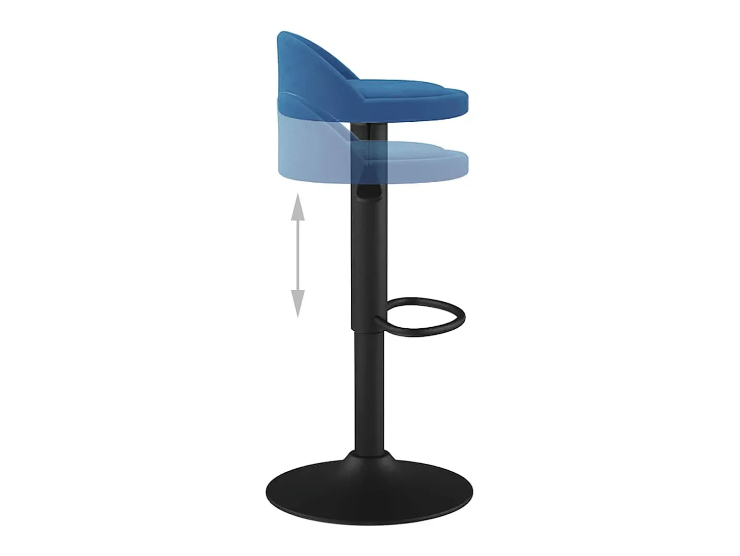 Taburete de cocina de terciopelo azul