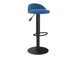 Taburete de cocina de terciopelo azul