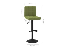 Taburete de cocina de terciopelo verde claro