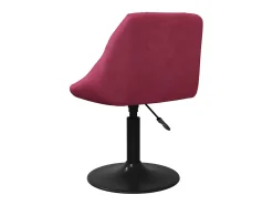 Taburete de cocina de terciopelo rojo tinto