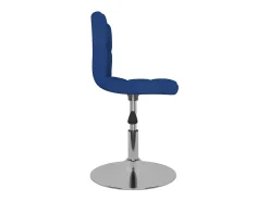 Taburete de cocina giratorio de tela azul