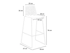 Taburete de Cocina Grand Soleil 74cm Design Spider Slitta - Marrón