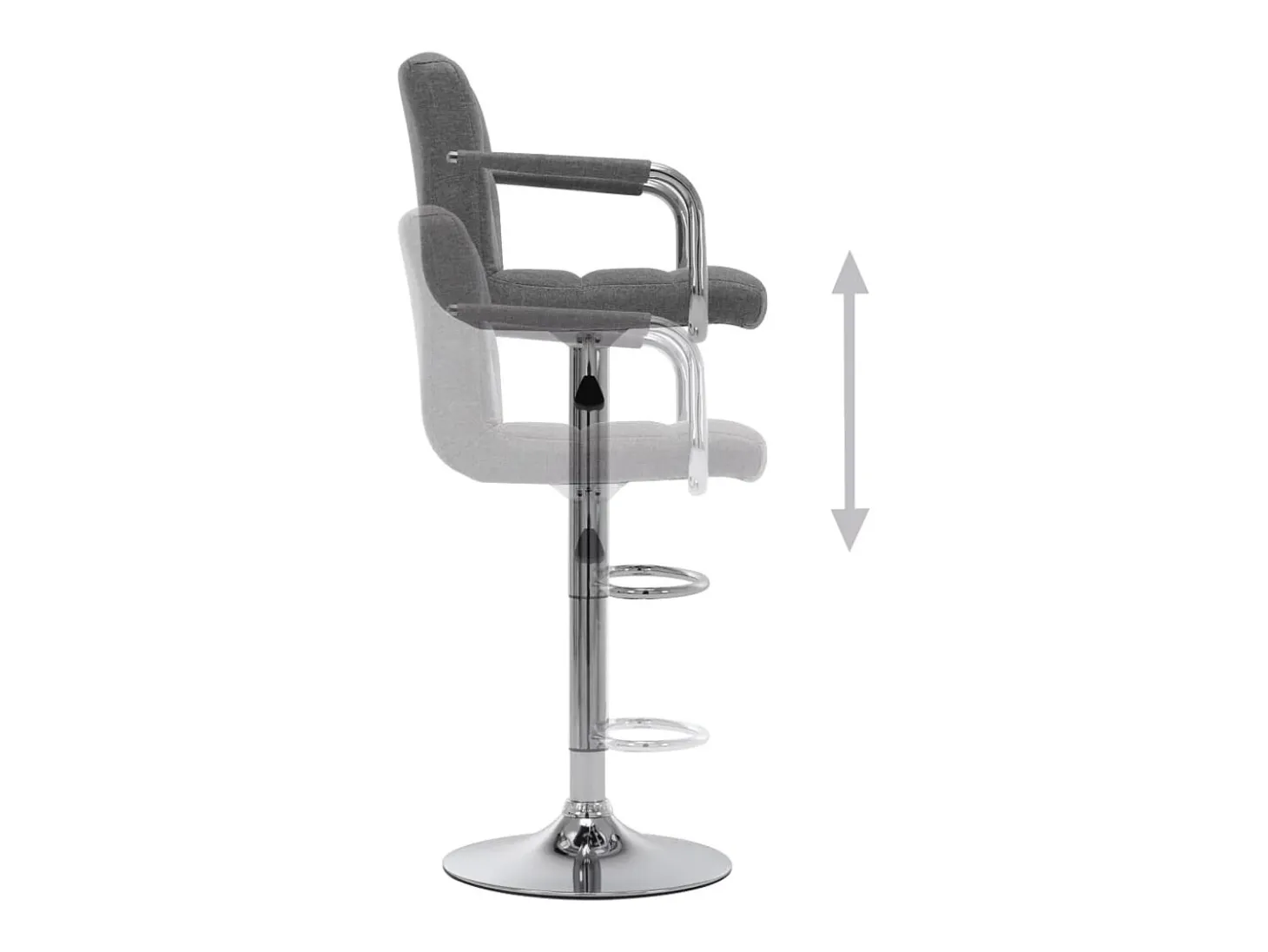 Taburete de cocina tela gris claro