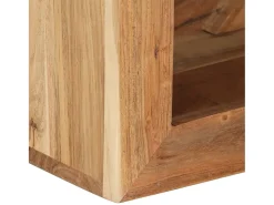 Taburete madera maciza de acacia 40x30x40 cm