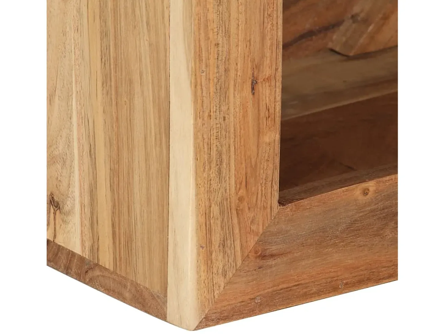 Taburete madera maciza de acacia 40x30x40 cm