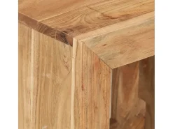 Taburete madera maciza de acacia 40x30x40 cm
