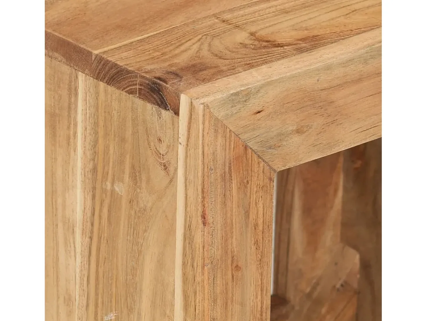 Taburete madera maciza de acacia 40x30x40 cm