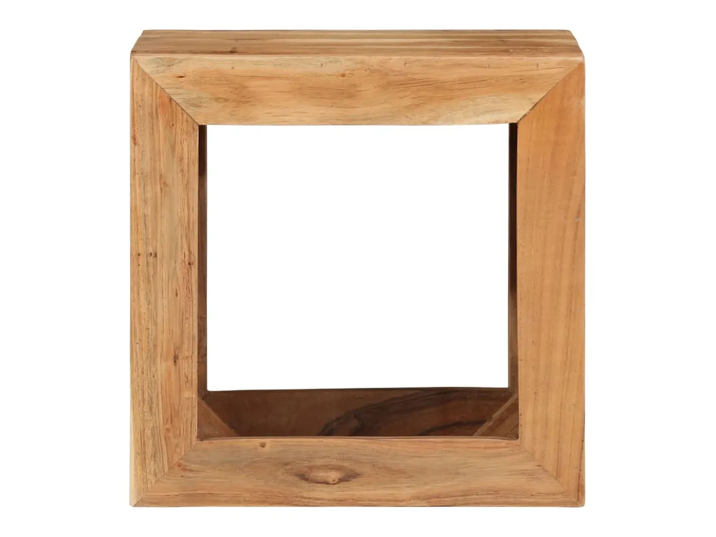 Taburete madera maciza de acacia 40x30x40 cm