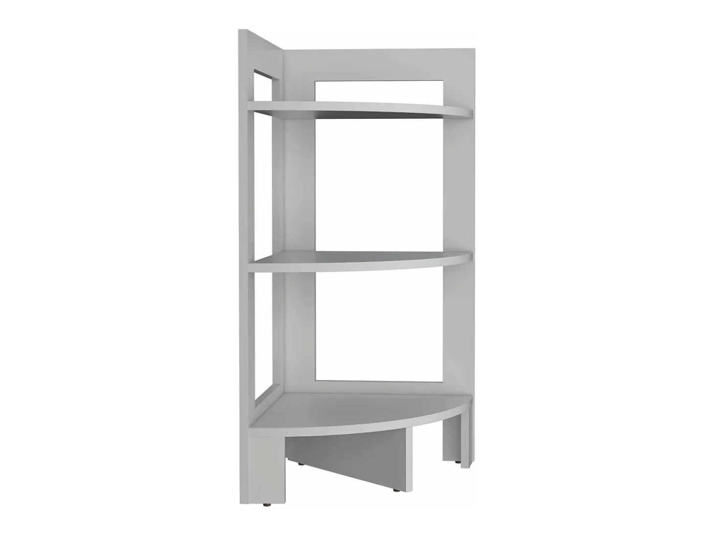 Taburete Riga en melamina con 3 estantes , blanco , 80.6 cm X 38.8 cm X 38.8 cm