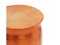 Taburete/mesita de centro de aluminio martillado color cobre