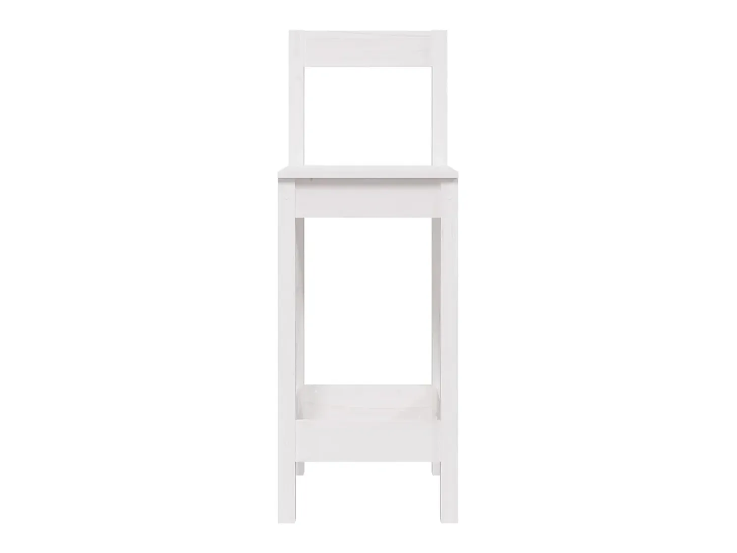 Taburetes altos 2 uds madera maciza pino blanco 40x41,5x112 cm
